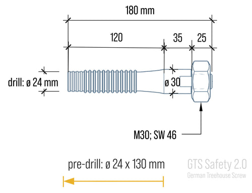 GTS Safety – Baumschraube bis 1.100 kg Tragkraft