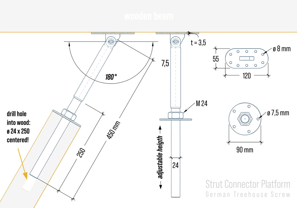 Streben-Verbinder – Plattform