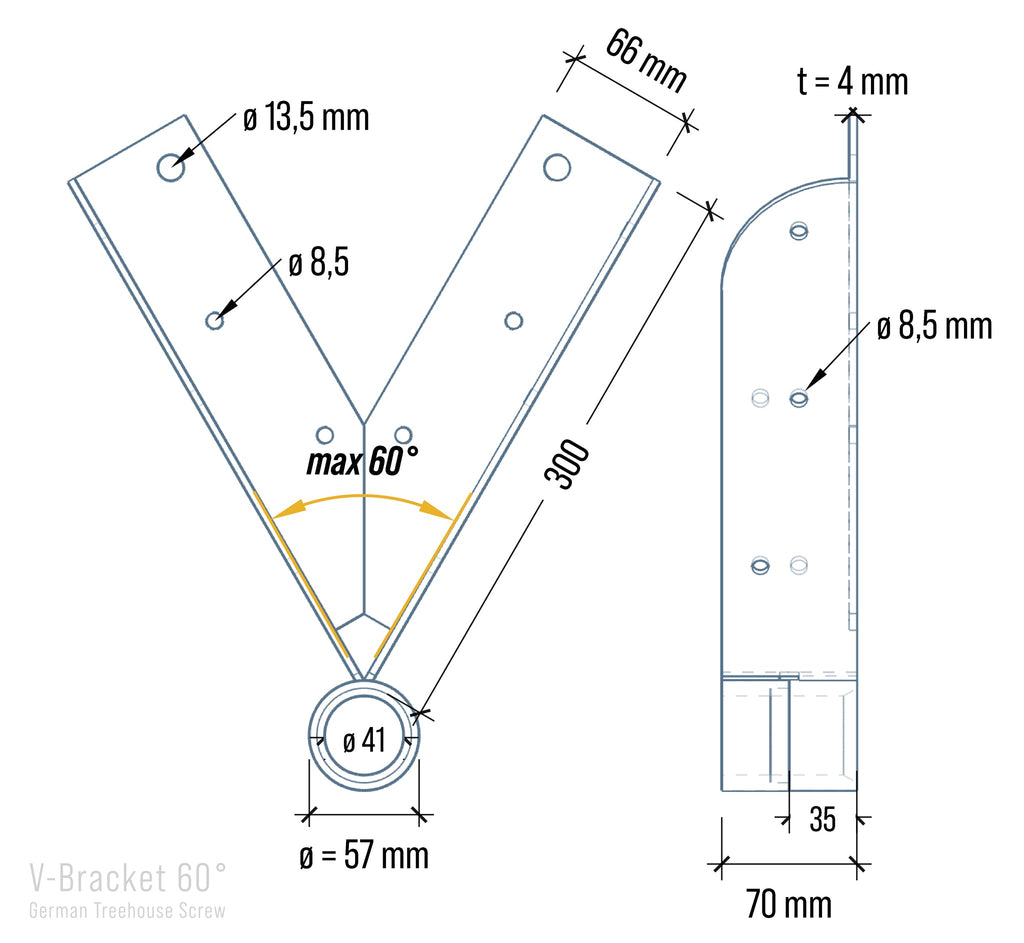 Dreieck-Halterung – Vario 60