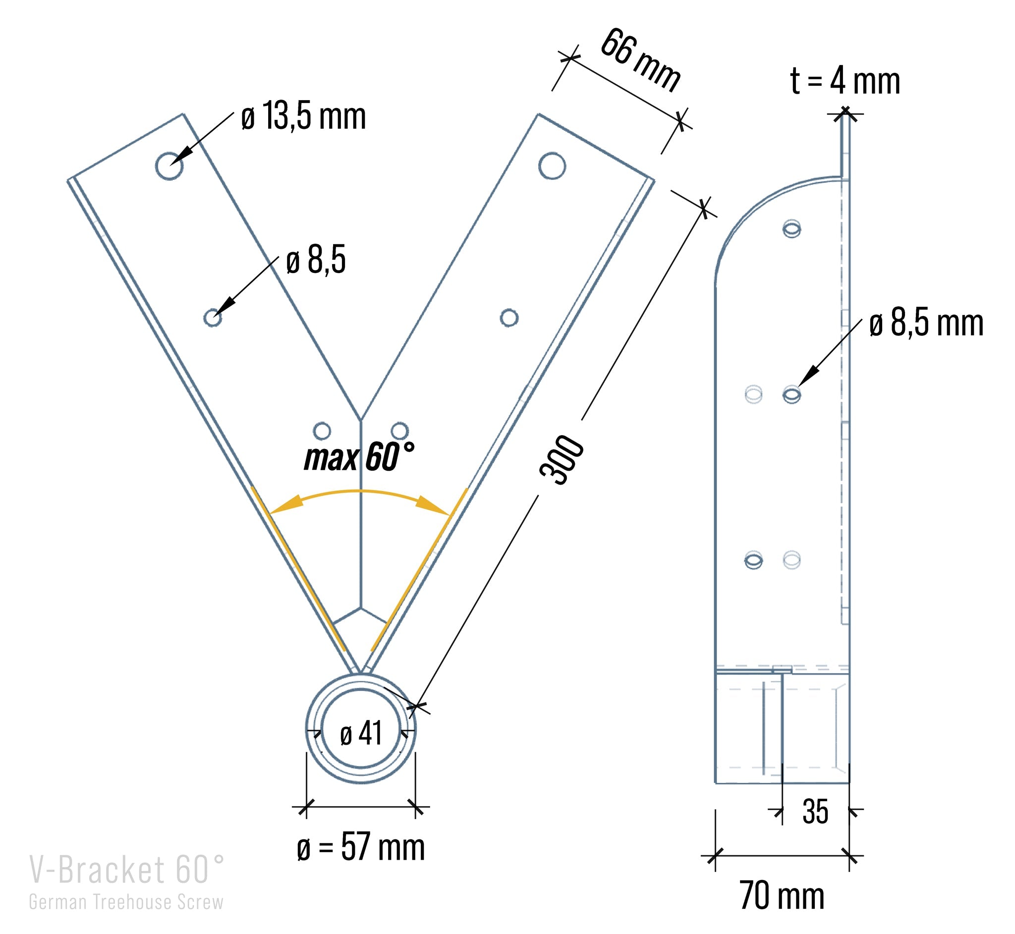 Dreieck-Halterung – Vario 60